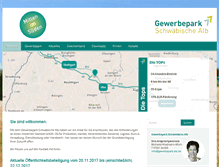 Tablet Screenshot of alb-gewerbepark.de